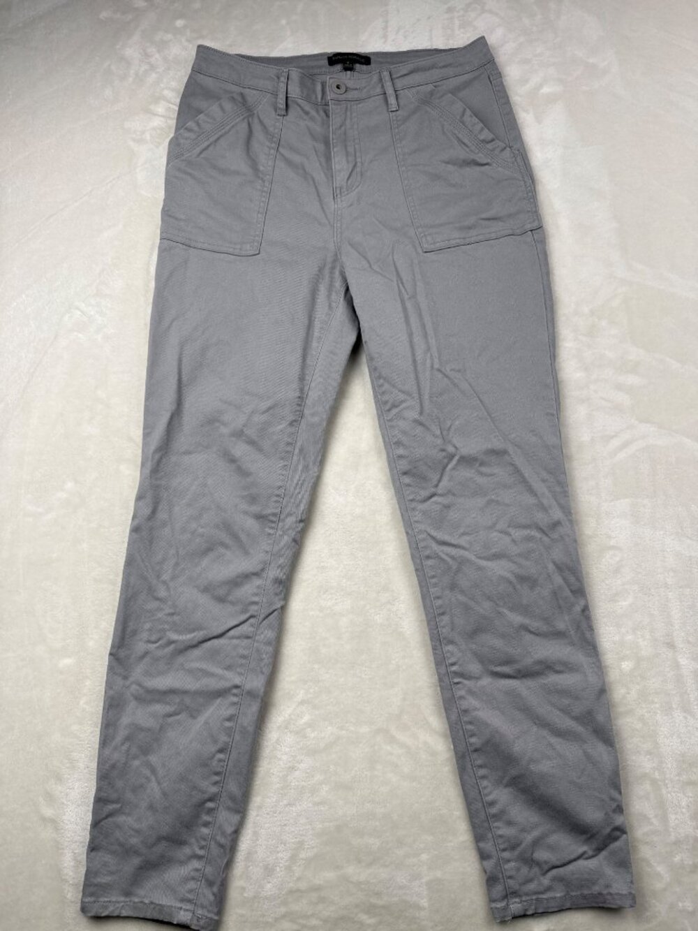 Banana Republic Womens Gray Utility Pants Size 8 Cotton Blend Casual Slim Fit